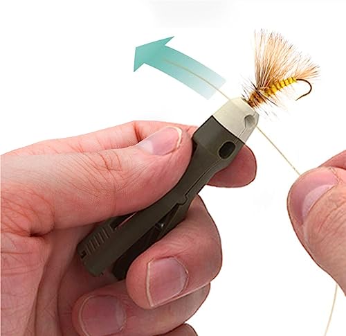 Fly and Ice Fishing Knot Tying Tool | Easily Tie Knots, For Flies, Hooks, and Jigs, Grip Eyelet, Thread Line, Tie Knot and Clip Line