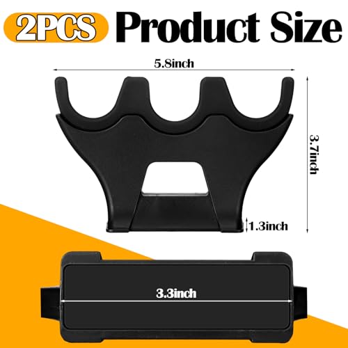 Silipull 2 Pcs Magnetic Fishing Rod Holder for Car Portable Outdoor Pole Rack Fly Fishing Pole Rack Stands with 3 Holder Slots for Truck Bed Wall Garage Door Summer Boat Accessories for Men Gifts