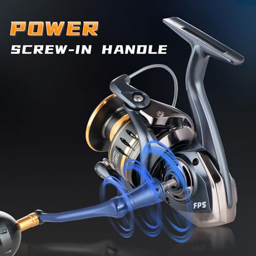 Saltwater Spinning Reel,13+1BB Ultra Smooth Saltwater Fishing Reels,Powerful Carbon Drag,CNC Aluminum Spool & Handle - color: tarnish&gold, size: 5000