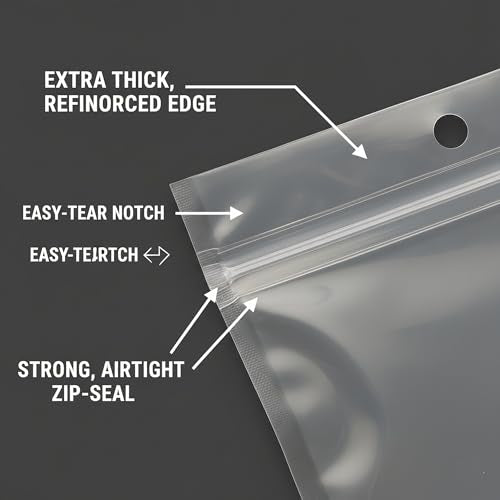 100 Pack Soft Plastic Baits Bags 5.1"x4.7" | Heavy-Duty Clear Lock Zipper Lure Packaging Bags - Leakproof Double-Sealed Zipper Storage for Soft Plastic Lures & Fishing Gear | Multiple Sizes - size: 5.1" x 4.7"