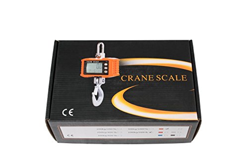 Hyindoor Digital Hanging Scale - 1000kg/2200lb Industrial Heavy Duty Crane Scale, Smart, High Accuracy Electronic - size: S-1000kg/2200lb