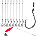 Dovesun 30PCS/20PCS Circle Hooks Fishing Pre-Rigged Catfish Rig for Saltwater Freshwater Catfish Hooks with Wire Leader 2/0 4/0 6/0 8/0 10/0 - color: E-8/0 Circle Hooks Kit-20PCS