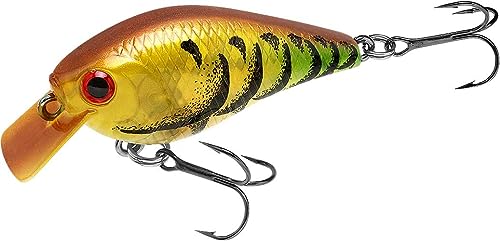 Lucky Craft LC 0.5 Squarebill Crankbait, Silent Fishing Lure for Bass Trout and Pike, Made in Japan, Freshwater Fishing Gear, Hard Bait Bass Lures - color: 517 All Table Rock Craw