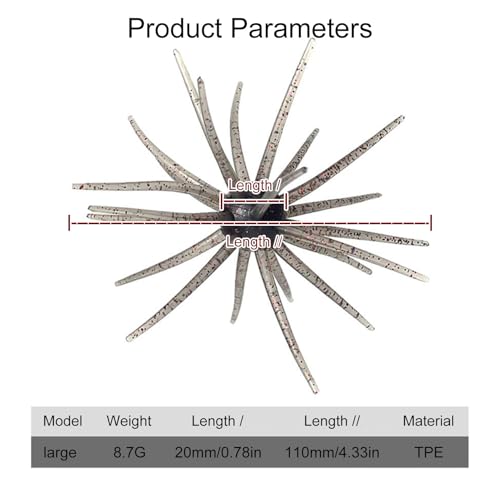 Tentacle Creature Lure Floating Fishing Lures Soft Artificial Baits for Bass Fishing - color: Flash red