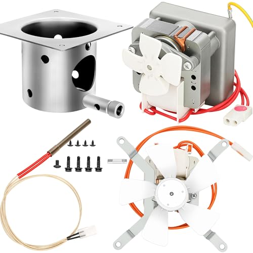 Auger Motor,Grill Induction Fan Kit,Fire Burn Pot and Hot Rod Ignitor,Traeger Parts Replacement Traeger Grill Parts for Pit Boss Grill Parts and Auger Motor for Traeger Grill,Traeger Fan Ignitor Kit - color: sliever