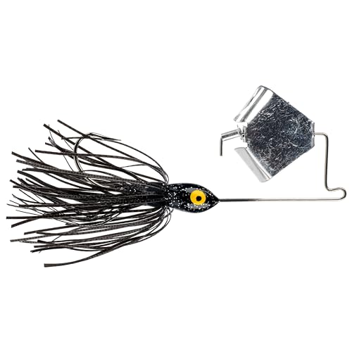 Strike King Mini Pro Buzz Buzzbait Fishing Lure, 1/8 oz, Dual Prop - color: Black