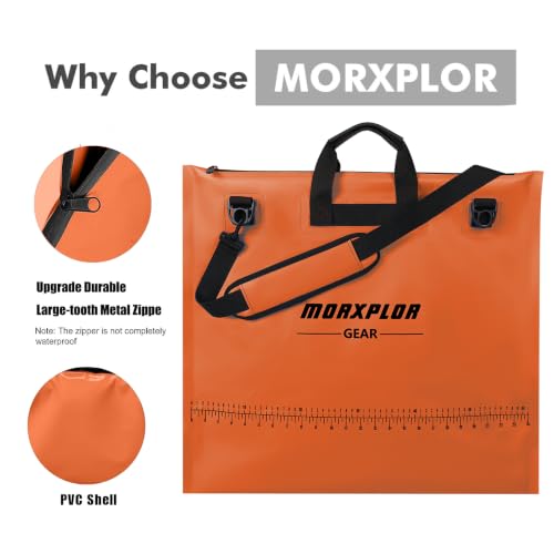 MORXPLOR Fish Bag Heavy Duty Tournament Fishing Weigh in Bag 26x23 19x34 inches - color: 23inch Orange