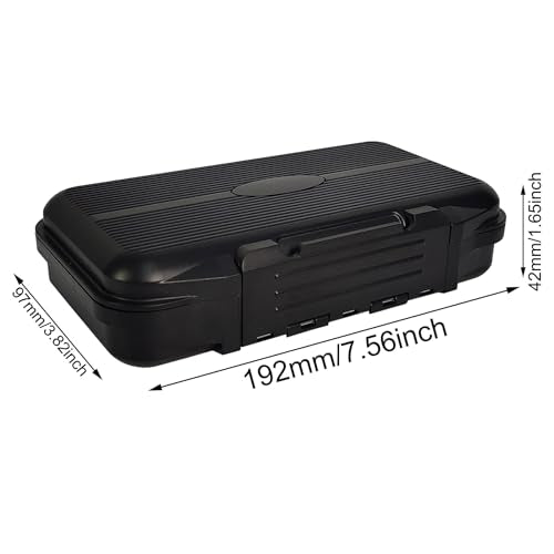 Waterproof Fly Box Two Sided Easy Grip Foam Light Weight Fishing Tackle Box Large Capacity(H19LB) - size: H19LB:7.56X3.82X1.65inch