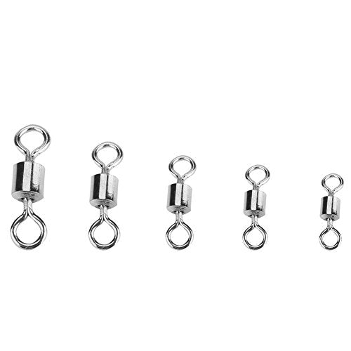 Fishing Swivels Snaps Set, Terminal Tackle Kit - Stainless Steel Rolling Snap Swivel Fishing Accessories with Box Set