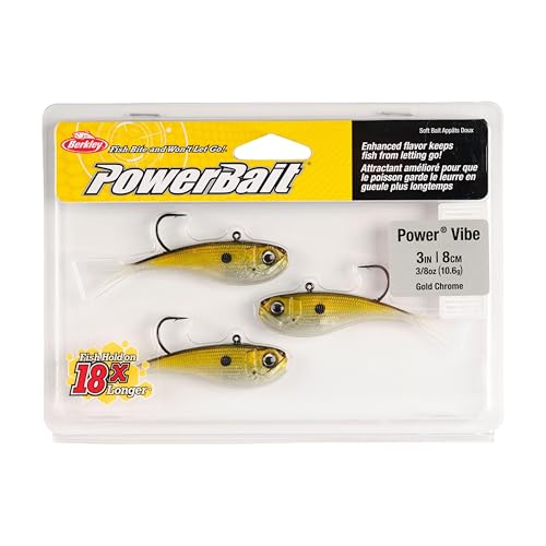 Berkley PowerBait Power Vibe - color: Gold Chrome, size: 3 in - 3/8 oz