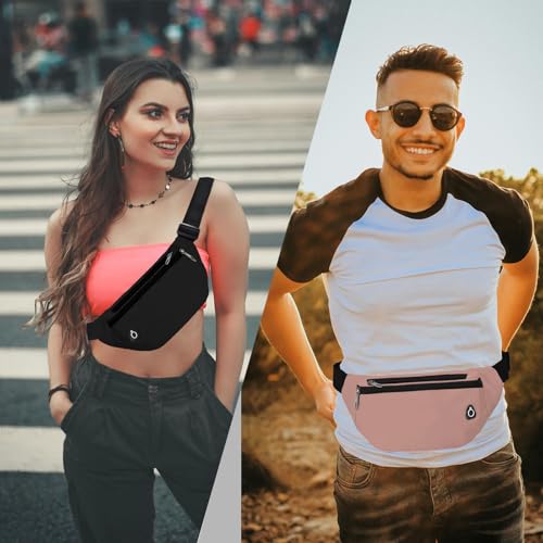 Fanny Pack for Women Men,Crossbody Fanny Pack Water Resistant Sports Waist Bag Pack, Belt Bag for Travel Hiking Running - color: 1pack-blown