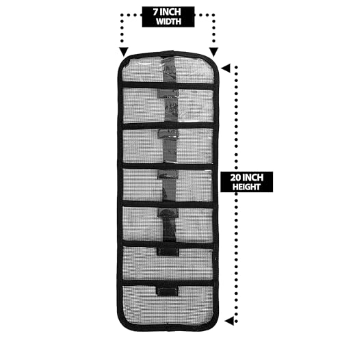 20" x 7" Roll-Up Fishing Lure Bags, 3 Pcs Set with Portable Design, for Saltwater Tackle Storage, Includes Durable Mesh Compartments, Ideal for Offshore Fishing & Traveling Anglers