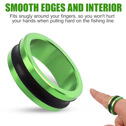 OROOTL Fishing Line Ring Knot Tying Tool, 2pcs Fishing Knot Tying Tool Alloy Line Dragger Tightener Ring FG GT Knot Puller PE Fishing Line Knotting Device Accessories for Saltwater Freshwater - color: Green-2pcs