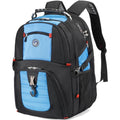 SHRRADOO Extra Large 50L Travel Laptop Backpack with combination lock, College Backpack Airline Approved Business Work Bag Fit 17 Inch Laptops for Men Women,Blue - color: Blue