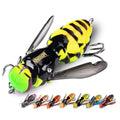 Kingdom Wasp Crawl Bait Insect Bionic Floating Fishing Lures Swimbaits Hard Artificial Baits Lure Freshwater and Saltwater Bass Carp Pike Walleye Fishing ABS Material Carbon Steel Three Book Hook - color: 01, size: 4.2g
