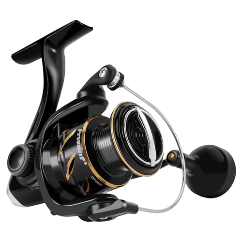 New DF Spinning Reel Saltwater Freshwater Fishing Reel Shallow Aluminum Spool, 5.2:1 Gear Ratio, Upgraded Copper Gears, Metal Handle Knob, Smooth Bearings - size: 2000, style: Deep Line Cup