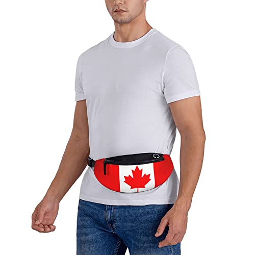 Canada Flag Fanny Pack Crossbody Waist Bag Pack for Men Women. Belt Bag for Travel Walking Running Hiking Fishing. - color: Canada Flag