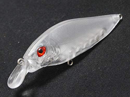 Blank Unpainted Minnow Crankbait Topwater Lipless Jerkbait Fishing Lures - color: UPC735P10