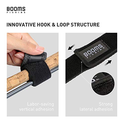 Booms Fishing RS3 Fishing Rod Wrap Pole Straps， Hook & Loop Fishing Rod Belts, Fishing Rod Ties for Casting Rods, Spinning Rods and Fly Rods - style: D: Multicolor_9.6"_6pack