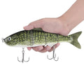 10in Multi Jointed Swimbait Fishing Lures Bait,4 Segment Big Giant Sinking Fishing Bass Lures,Crankbaits Swimbaits with Treble Hook - color: 10in,4.76oz-Color E