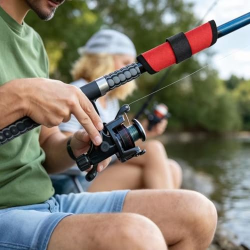 New 8Pcs Fishing Hook Covers,6 Inch Lure Wrap Bait Gloves Fish Hook Storage Protectors Pole Sleeve Guard to Keep Fishermen Fishing Safe for Fish Rod - color: Black