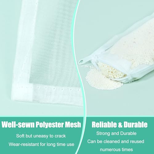 AQUANEAT Aquarium Filter Media Bags 15pcs Fish Tank Extra Fine 100 Micron Mesh Bags with Plastic Zipper for Activated Carbon (3" x 8") - size: 3" x 8"