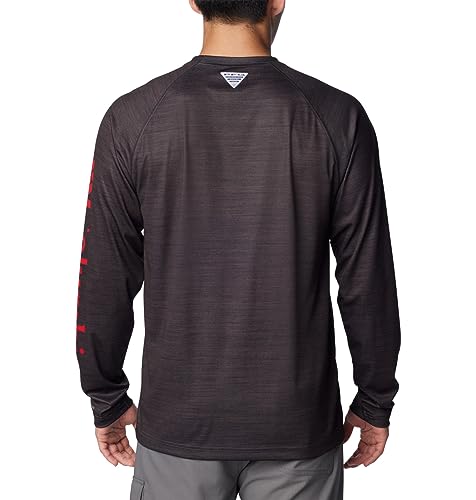Columbia Men's Collegiate Terminal Tackle Heather Long Sleeve Shirt - color: Uga - Shark Heather, size: Small
