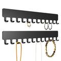 Necklace Holder Hanging Jewelry Organizer - Self-Adhesive Wall Jewelry Organizer for Necklace, 2 PCS, Black - color: Black