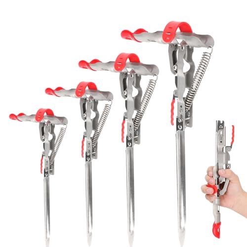 Automatic Spring Fishing Rod Holde, Stainless Steel Folding Rod Stand Ground Support Brackets Have Two Springs, Sensitivity is Adjustable and Works on Bull Sized Bluegill and UP