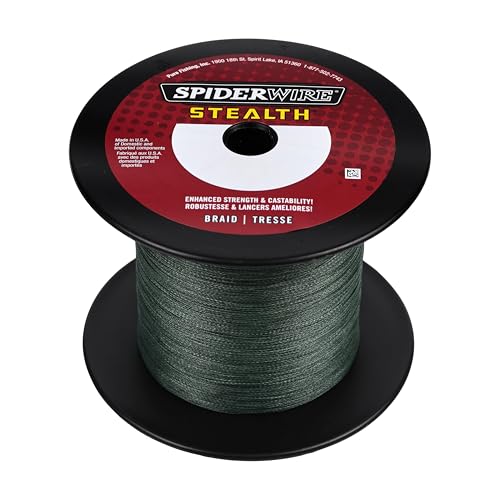 SpiderWire Stealth Braid Fishing Line - color: Moss Green, size: 3000yd, style: 6lb Break Strength