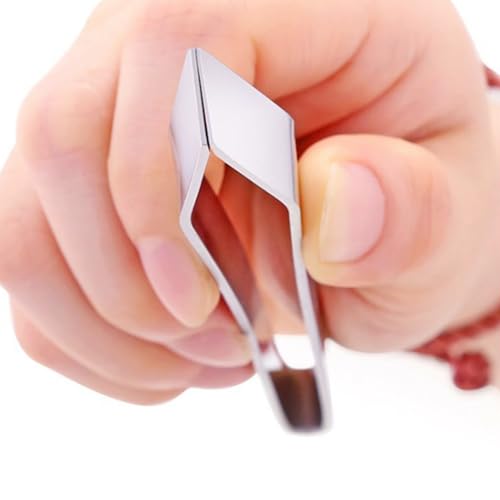 2 Pieces Fish Bone Tweezers,Salmon Bone Tweezers,Stainless Steel Fish Deboner Tool,Flat and Slant,Hair Removal Clip for Kitchen Cooking Food and Design Styling