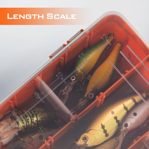 KastKing Tackle Boxes, Plastic Box, Plastic Storage Organizer Box with Removable Dividers - Fishing Tackle Storage - Box Organizer - 2 Packs /4 Packs Tackle Trays - Parts Box - color: Orange Camouflage, size: 3700(4Pack)