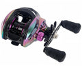 Baitcasting Reel,Carbon Fiber Drag Fishing Baitcaster Reels, Bait Cast Reel With 7.2:1 Gear Ratio 10+1 Ball Bearings 17.6lbs Max Drag Right Hand，Fish Gift For Man - color: XUANCAI