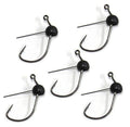Harmony Fishing - Tungsten Weedless Wacky Jigheads (5 Pack, Black) [Finesse jig Heads for Wacky Worms/senkos] - size: 1/16 oz (5 Pack)