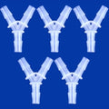 Plastic Barb Equal Y Tee 11/16" hose ID Polypropylene pipe connectors Plastic Joint Splicer Mender Adapter Union Boat Water Air Aquarium O2 Fuel (pack of 5) - size: 11/16 Inch, style: Pack of 5