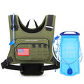 Maelstrom Hydration Running Vest with 2L Water Bladder for Men Women | Chest Pack, BPA-free, High Flow Bite, Reflective Stripe, Detachable, Breathable Pad, Perfect for Cycling, Marathon, Hiking - color: Army Green