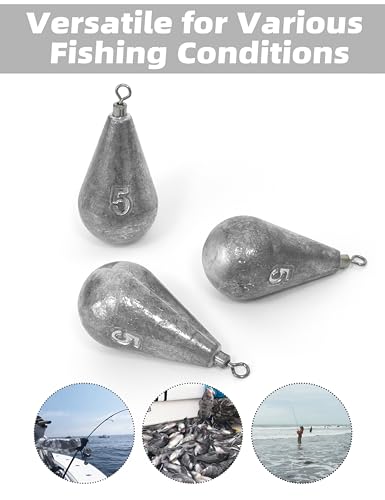 BLUEWING Casting Swivel Bell Sinkers Fishing Weights 1/2oz-8oz Drop Shot Dipsey Lead Saltwater - size: Size02: 3/4oz, 10 Pack