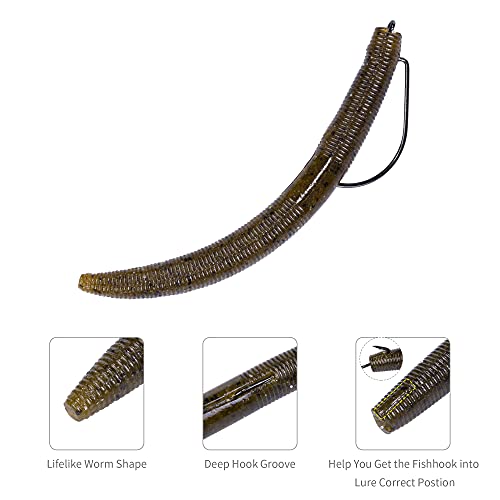 30/50/78/100Pcs Senko Worms Kit – 4"/5" Soft Plastic Fishing Lures with Salt Impregnation for Bass Fishing - color: Multi Colors B, size: 4 inch