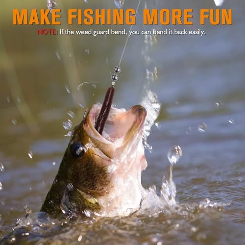 Dovesun Weedless Worm Hooks Wacky Rig Hooks Texas Rig Hooks 30PCS Professional V Bass Fishing Hooks for Freshwater Saltwater 1/0 2/0 3/0 - size: 2/0 * 30PCS, style: Professional "V" Weedless Hook
