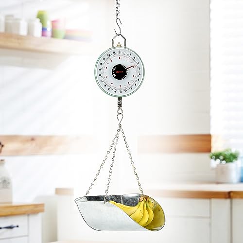 Tada Scale Scoop/Chain with Basket, 22 lbs Load Capacity | Heavy-Duty, Ideal for Farm , Fishing , Indoor and Outdoor Use