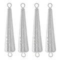 10PCS Fishing Weights Torpedo Sinkers Inline Trolling Sinkers Weights Kit Fishing Sinkers Catfishing Sinkers Saltwater Fishing Torpedo Weights Double Ring Sinkers-1oz(30g) - size: 3.53oz(100g)-4Pcs