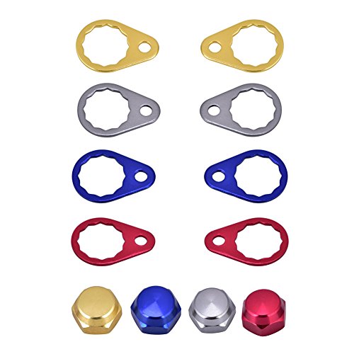 Fishing Reel Nut Covers,DIY Handle Locking Retainer with Screws Included,Handle Nut Retainer for Anglers Campers Outdoor Enthusiasts Fishing Camping Hiking