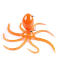 Artificial Octopus Swimbait, Skirt Tail Lure | 3.54/7.87/9.45in, jig head sinking trolling bait. Lingcod, bass, rockfish, saltwater. - color: Orange 7.87inch/6.35oz
