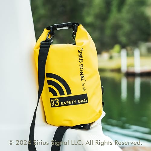 Sirius Signal SB-3L Boating Safety Dry Bag Kit - USCG Approved | Emergency SOS Kit, Includes Electronic Boat Flare Replacement, Essential Safety, Ideal for Kayaks, Boats, and Paddle Craft - size: Dry Bag