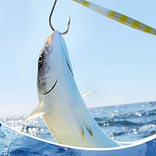 UCEC Fishing Hooks Octopus Hooks for Saltwater Freshwater High Carbon Steel Offset Circle Octopus Catfish Hooks for Catfish Trout Fishing Size 1/0 3/0 5/0, 50pcs/Box - size: 3/0