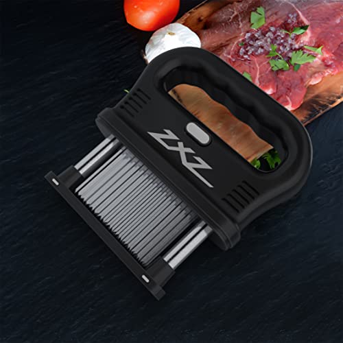 ZXZ Premium Meat Tenderizer Mallet – 48 Stainless Steel Blades, Ideal for Marinated Meats, Beef, Steak, Chicken, Poultry & More – Kitchen Must-Have Tools for Chefs & Cooking Enthusiasts - size: Large
