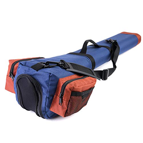 M MAXIMUMCATCH Maxcatch Fly Fishing Rod Case with Reel Pouch, Complete Rod Protection Bag, Single and Dual Rod Tube with Shoulder Strap - style: Dual Rod Case--for 9' 4sec Fly Rod