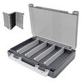 Double Sided Fishing Lure Box Organizer, Fishing Tackle Box Storage Hard Plastic Container Case for Lure Bait Hooks Beads Jewelry Earring - color: Gray