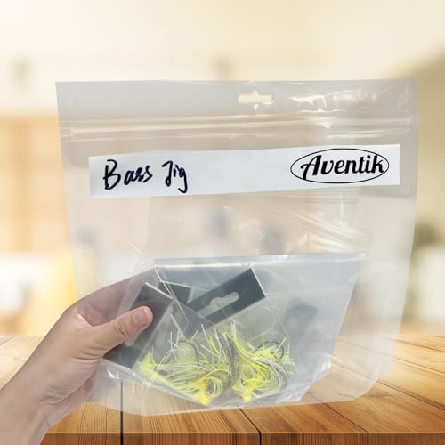 Aventik Fishing Bait Storage Bags -(10/20PACK) Durable Clear Organizer for Soft Plastic Baits, Lures, Tackle & Fishing Gear - Waterproof and Reusable Size 11.18” X 9.45”(20pcs) - size: 11.18 X 9.45inch-20PACK