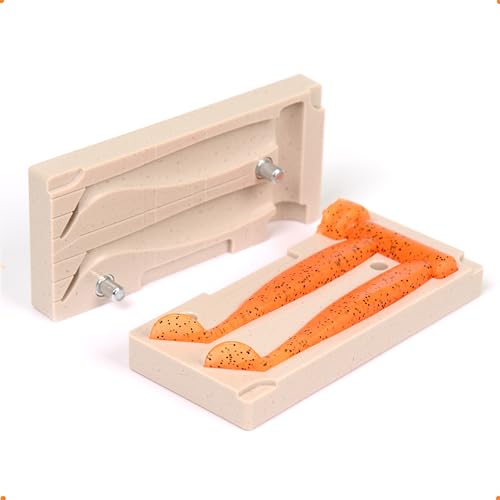 Soft Plastiс Lure Making Injection Fishing Mold Shaker 3.2'' Two Cavity